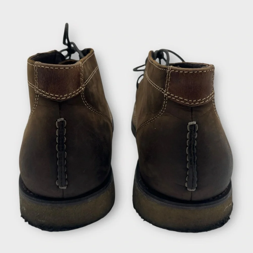 Johnston & Murphy Chukka Boots Men's Size 11.5‎ Brown Leather Shoes Distressed